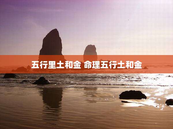 五行里土和金 命理五行土和金
