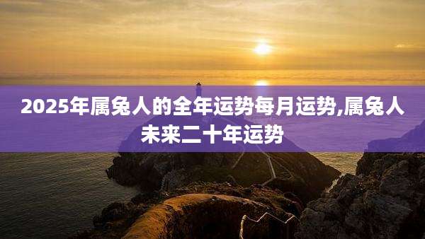 2025年属兔人的全年运势每月运势,属兔人未来二十年运势