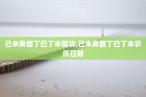 己未癸酉丁巳丁未做功,己未癸酉丁巳丁未农历日期