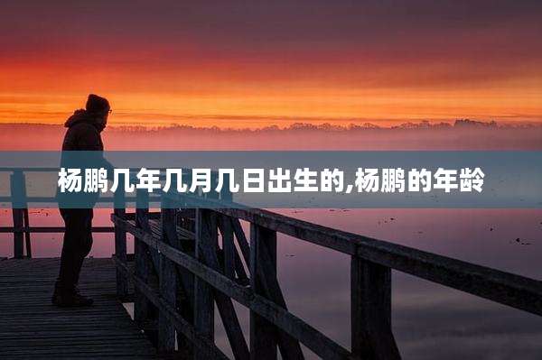 杨鹏几年几月几日出生的,杨鹏的年龄