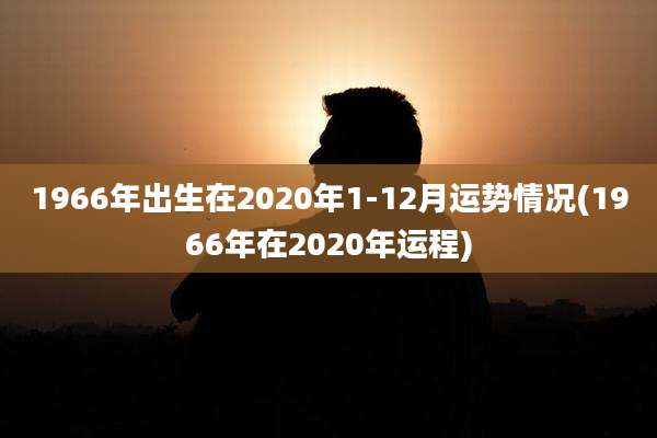 1966年出生在2020年1-12月运势情况(1966年在2020年运程)