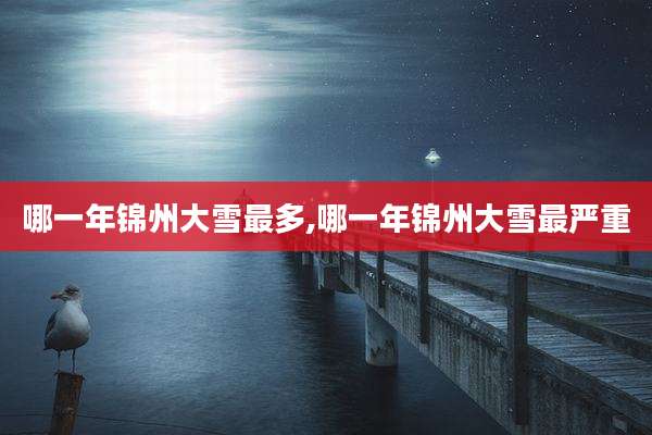哪一年锦州大雪最多,哪一年锦州大雪最严重