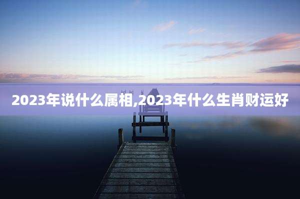 2023年说什么属相,2023年什么生肖财运好