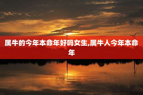 属牛的今年本命年好吗女生,属牛人今年本命年