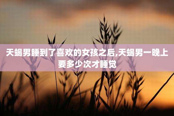 天蝎男睡到了喜欢的女孩之后,天蝎男一晚上要多少次才睡觉