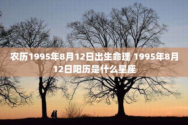 农历1995年8月12日出生命理 1995年8月12日阳历是什么星座