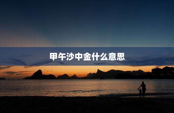 甲午沙中金什么意思