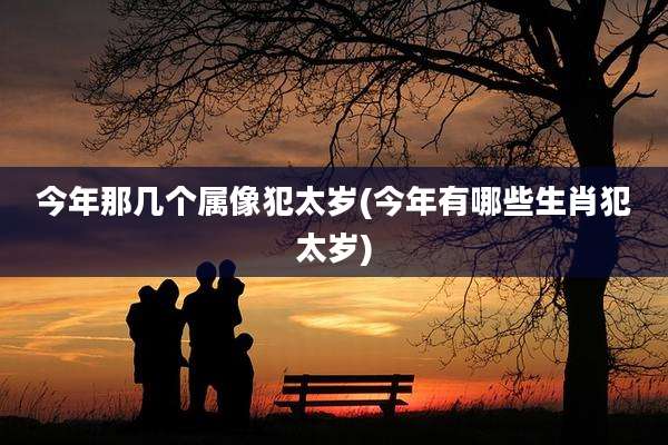今年那几个属像犯太岁(今年有哪些生肖犯太岁)