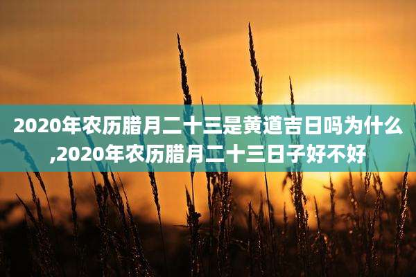 2020年农历腊月二十三是黄道吉日吗为什么,2020年农历腊月二十三日子好不好