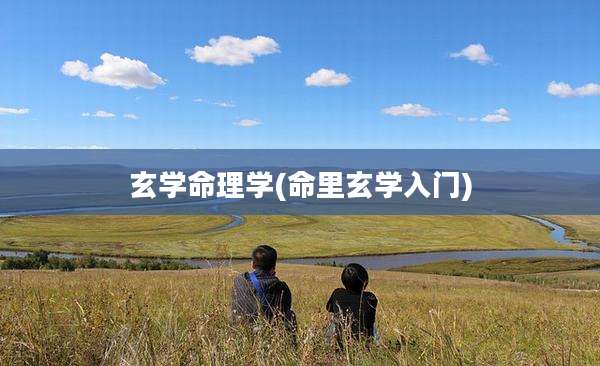 玄学命理学(命里玄学入门)