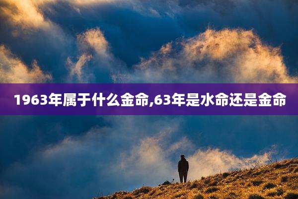 1963年属于什么金命,63年是水命还是金命