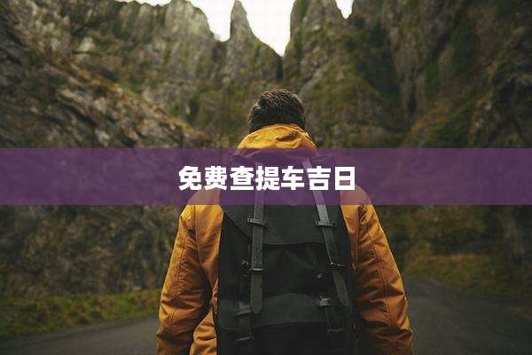 免费查提车吉日