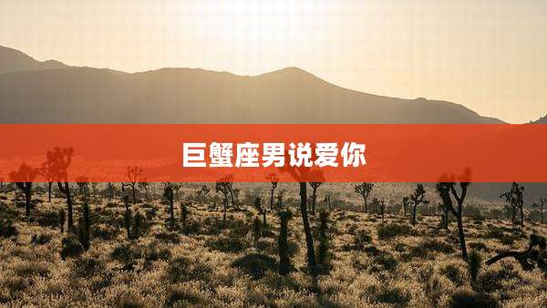 巨蟹座男说爱你