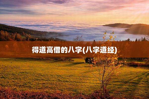 得道高僧的八字(八字道经)