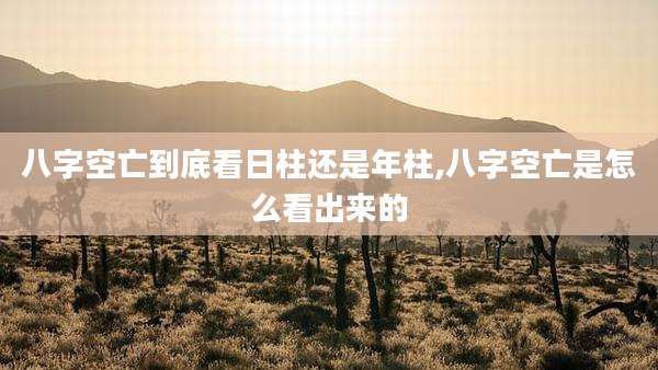 八字空亡到底看日柱还是年柱,八字空亡是怎么看出来的