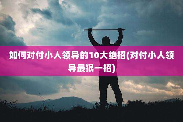 如何对付小人领导的10大绝招(对付小人领导最狠一招)