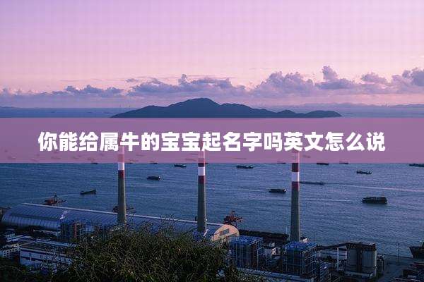 你能给属牛的宝宝起名字吗英文怎么说