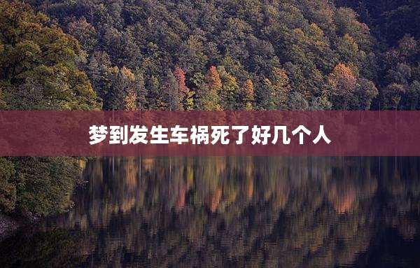 梦到发生车祸死了好几个人