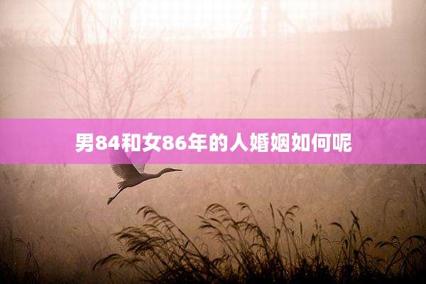 男84和女86年的人婚姻如何呢