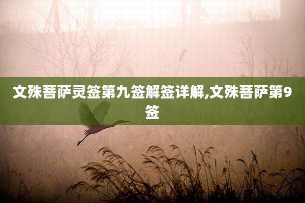 文殊菩萨灵签第九签解签详解,文殊菩萨第9签