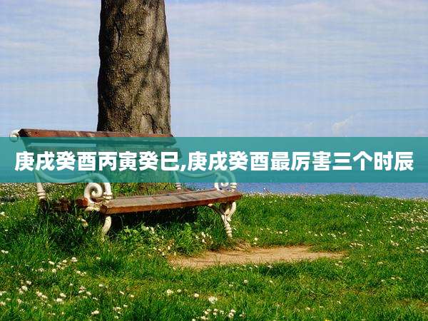 庚戌癸酉丙寅癸巳,庚戌癸酉最厉害三个时辰