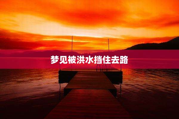 梦见被洪水挡住去路
