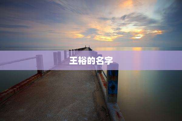 王裕的名字