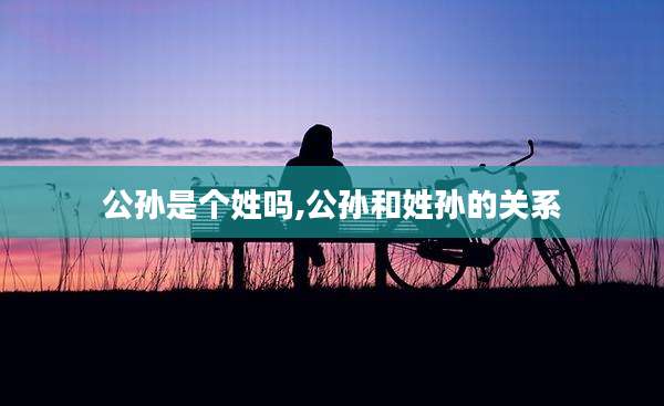 公孙是个姓吗,公孙和姓孙的关系