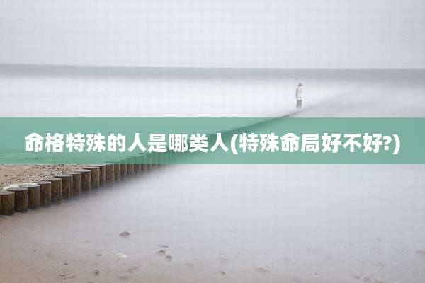 命格特殊的人是哪类人(特殊命局好不好?)
