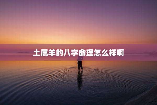 土属羊的八字命理怎么样啊