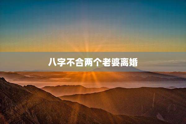 八字不合两个老婆离婚