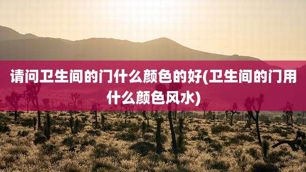 请问卫生间的门什么颜色的好(卫生间的门用什么颜色风水)