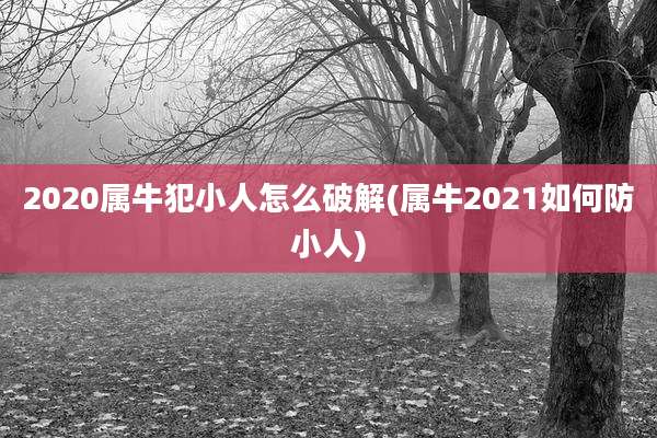 2020属牛犯小人怎么破解(属牛2021如何防小人)