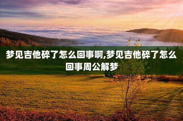 梦见吉他碎了怎么回事啊,梦见吉他碎了怎么回事周公解梦