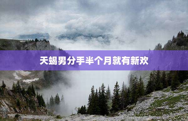 天蝎男分手半个月就有新欢