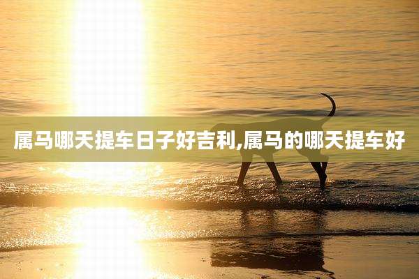 属马哪天提车日子好吉利,属马的哪天提车好