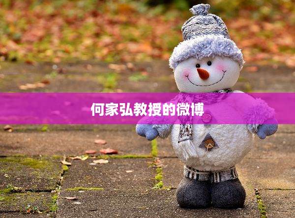 何家弘教授的微博