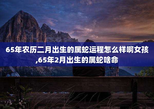 65年农历二月出生的属蛇运程怎么样啊女孩,65年2月出生的属蛇啥命