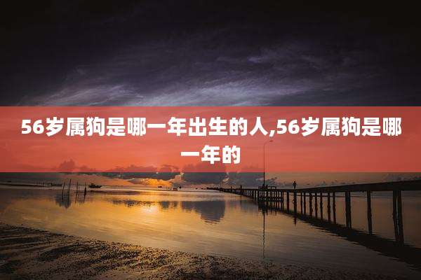 56岁属狗是哪一年出生的人,56岁属狗是哪一年的