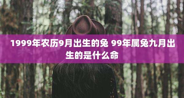 1999年农历9月出生的兔 99年属兔九月出生的是什么命