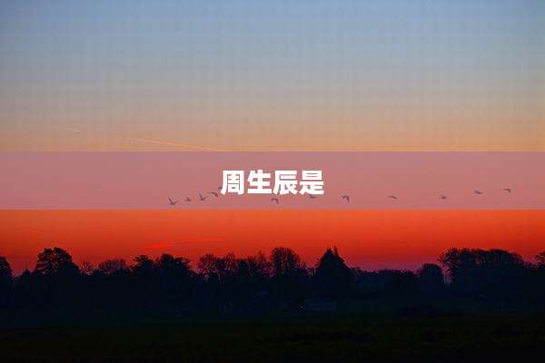 周生辰是
