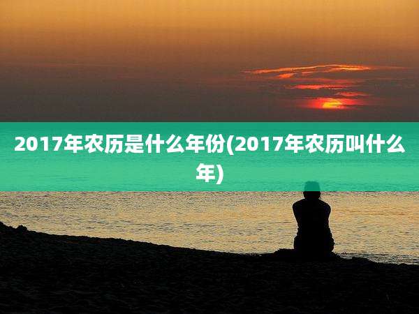 2017年农历是什么年份(2017年农历叫什么年)