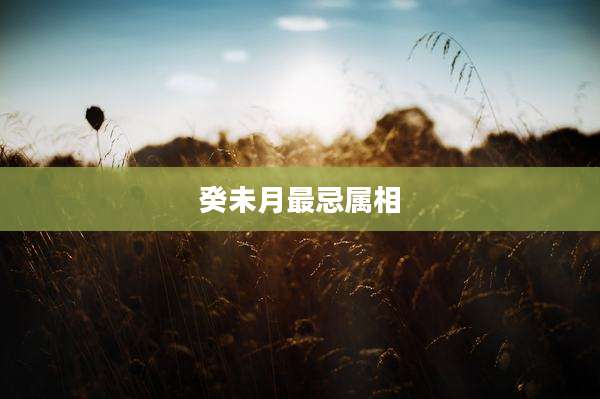 癸未月最忌属相