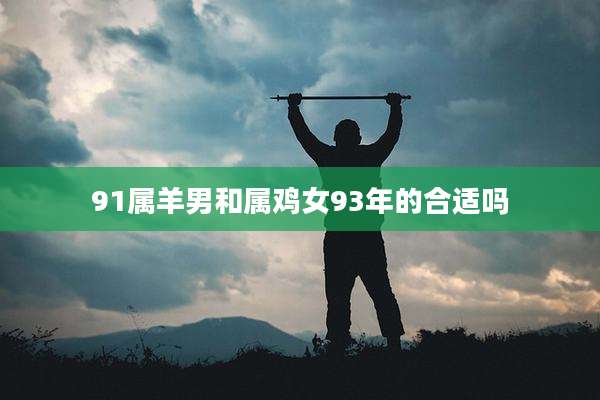 91属羊男和属鸡女93年的合适吗