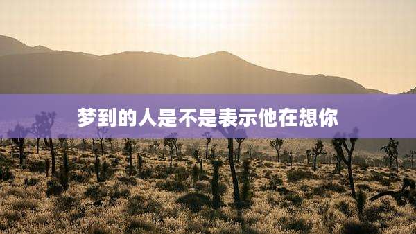 梦到的人是不是表示他在想你