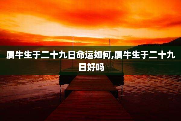 属牛生于二十九日命运如何,属牛生于二十九日好吗