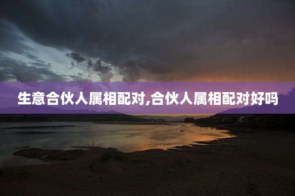 生意合伙人属相配对,合伙人属相配对好吗