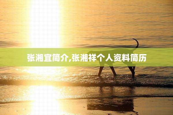 张湘宜简介,张湘祥个人资料简历