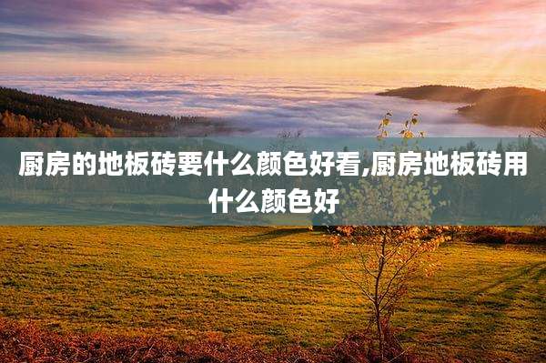 厨房的地板砖要什么颜色好看,厨房地板砖用什么颜色好