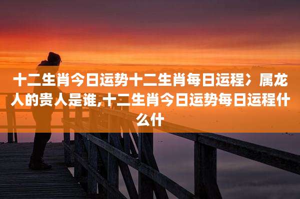 十二生肖今日运势十二生肖每日运程冫属龙人的贵人是谁,十二生肖今日运势每日运程什么什